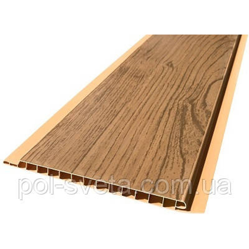 Панель пластикова Decomax Дуб золотий 6000х100х7мм Вологостійка пластикова панель для ванної