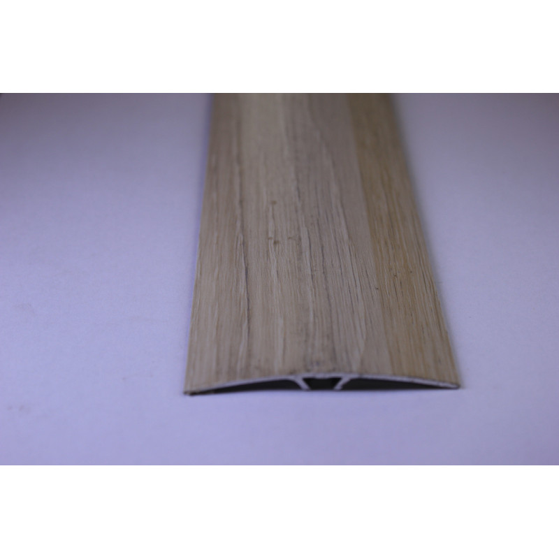 Алюмінієвий підлоговий поріг шириною 60 мм Ясінь Світлий