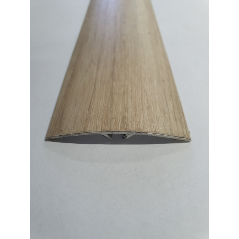 Алюмінієвий підлоговий поріг шириною 60 мм Ясінь Світлий