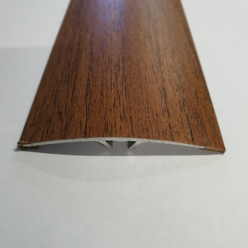 Напівкруглий підлоговий поріг шириною 60мм Горіх лісовий (АП-14)