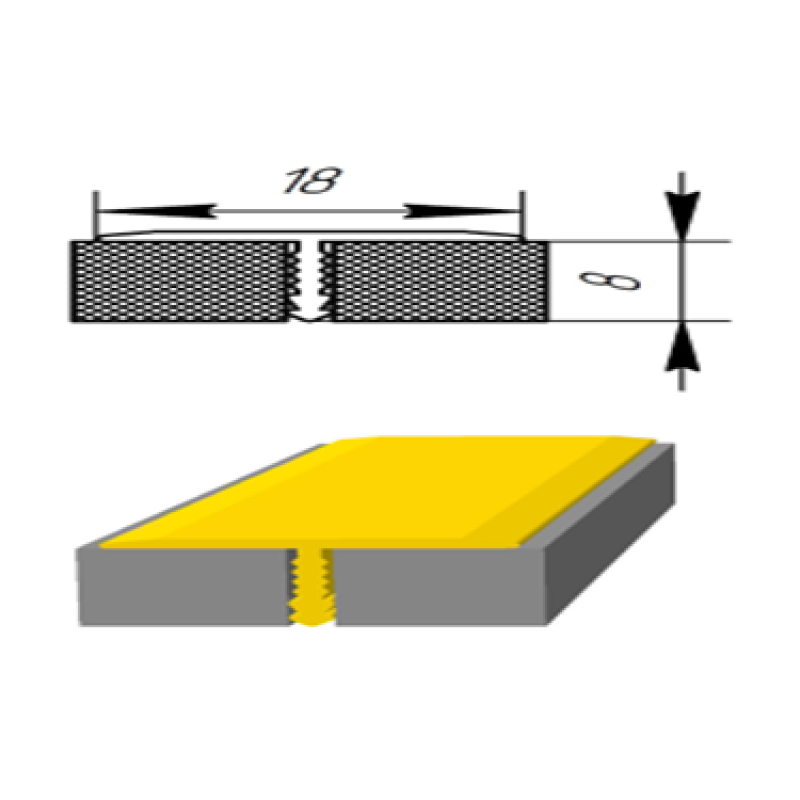Профіль з'єднувальний Т-подібної форми, ширина 18 мм довжина 2,7 м, Каштан