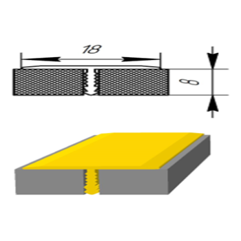 Профіль Т-подібної форми, ширина 18 мм  2,7 м, Горіх лісовий