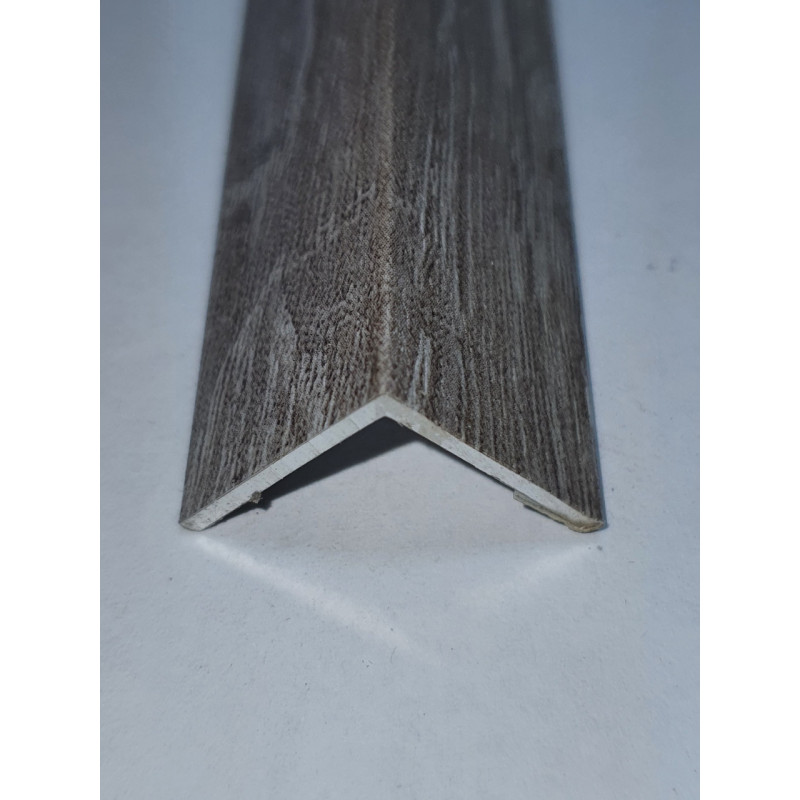 Кутовий алюмінієвий поріжок 20*20 мм довжина 2,70 Дуб попелястий