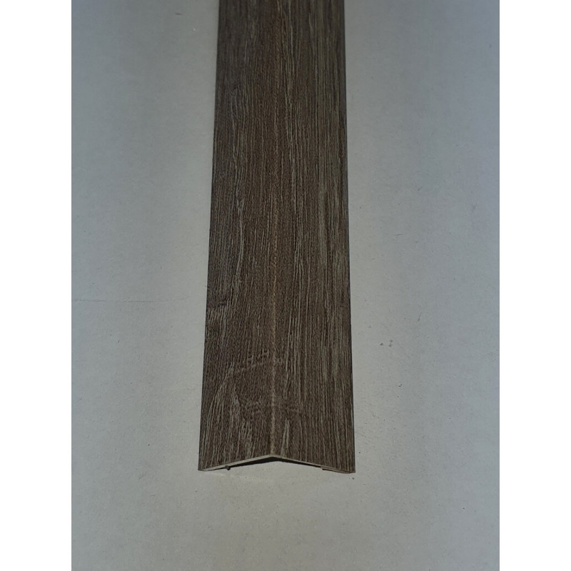 Кутовий алюмінієвий поріжок 20*20 мм довжина 2,70 Дуб попелястий