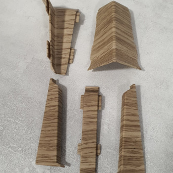 З'єднання до плінтуса ПВХ Grun Holz 70 мм, Дуб Карамельний 759