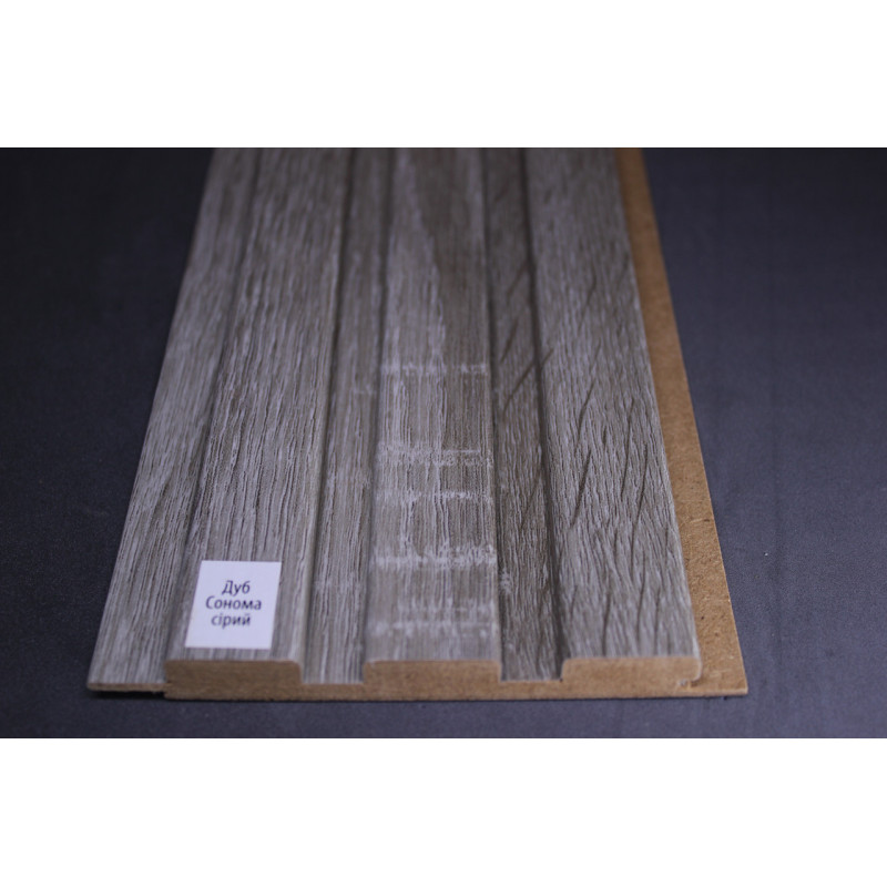 Стінові панелі МДФ Супер Профіль 12117 Дуб Сонома Сірий