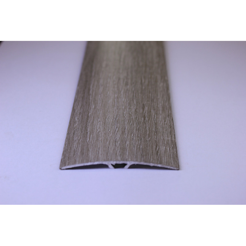 Напівкруглий підлоговий поріг з прихованим кріпленням шириною 60 мм, Дуб Попелястий (АП-014)