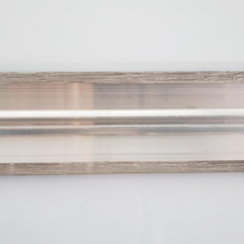 Напівкруглий підлоговий поріг з прихованим кріпленням шириною 60 мм, Дуб Попелястий (АП-014)