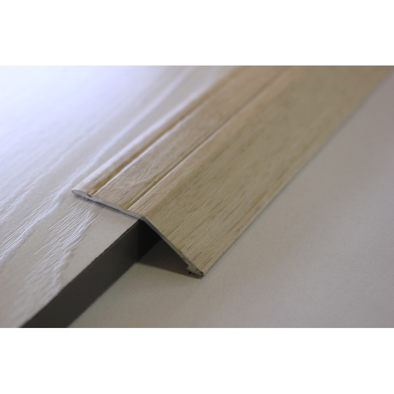 Алюмінієвий підлоговий поріг для перепаду в 12 мм, ширина 40 мм , Ясень Світлий ( АП-008)