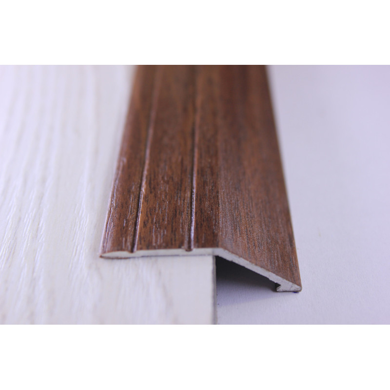 Алюмінієвий підлоговий поріг для перепаду в 12 мм, ширина 40 мм ,Каштан ( АП-008)