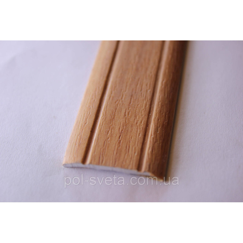 Поріг Алюмінієвий 28мм х 2мм відкритий монтаж, Бук (АП005)