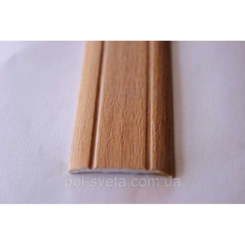Поріг Алюмінієвий 28мм х 2мм відкритий монтаж, Бук (АП005)