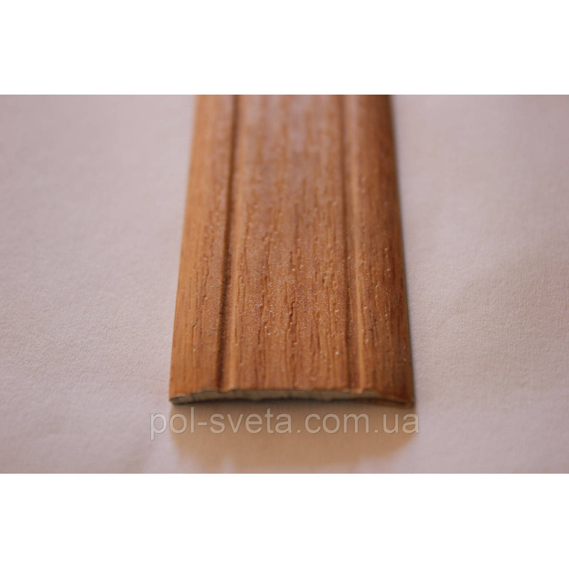 Поріг Алюмінієвий 28мм х 2мм відкритий монтаж, Бук (1800 мм)