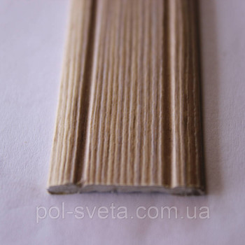 Поріг Алюмінієвий 28мм х 2мм відкритий монтаж, Дуб сірий (АП005) 1800 мм