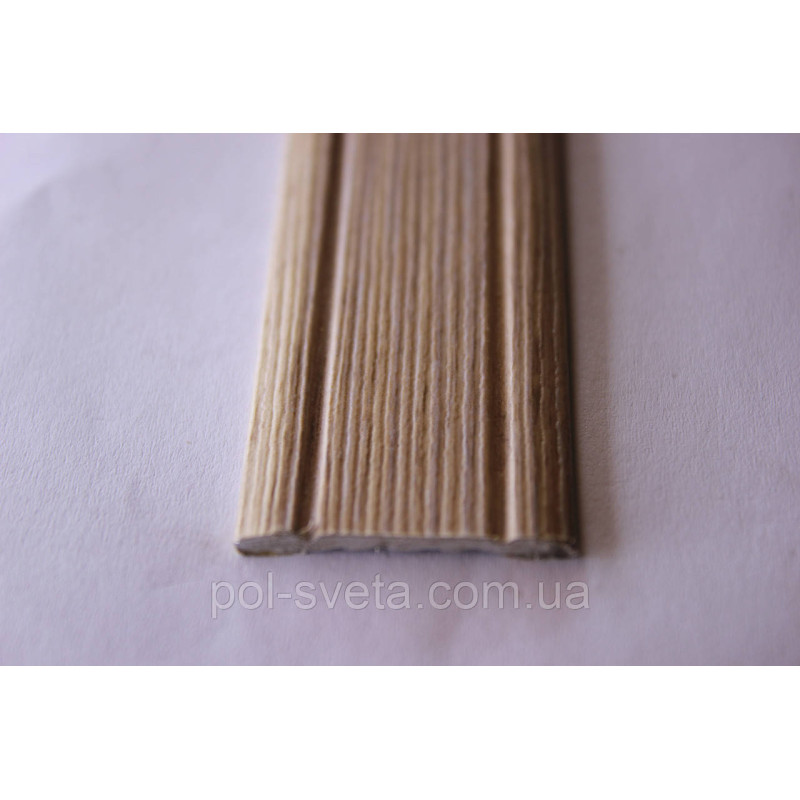 Поріг Алюмінієвий 28мм х 2мм відкритий монтаж, Дуб сірий (АП005) 900 мм