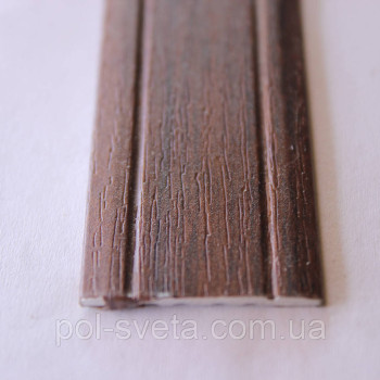 Поріг Алюмінієвий 28мм х 2мм відкритий монтаж, Каштан (АП005)