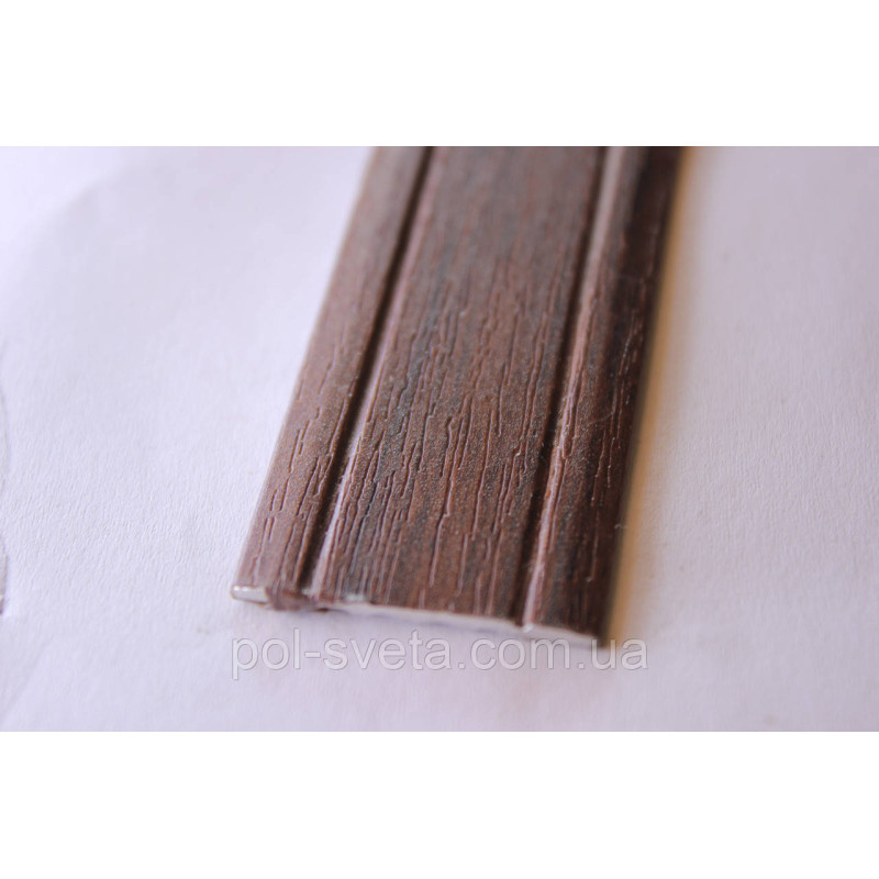 Поріг Алюмінієвий 28мм х 2мм відкритий монтаж, Каштан (АП005)