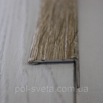 Поріг Алюмінієвий 23,5х19 L-подібний довжина 2,7м, Дуб Сафарі (УЛ-121)