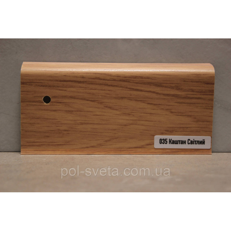 Плінтус ПВХ ТерПол 22х70х2200 мм, Каштан Світлий 035