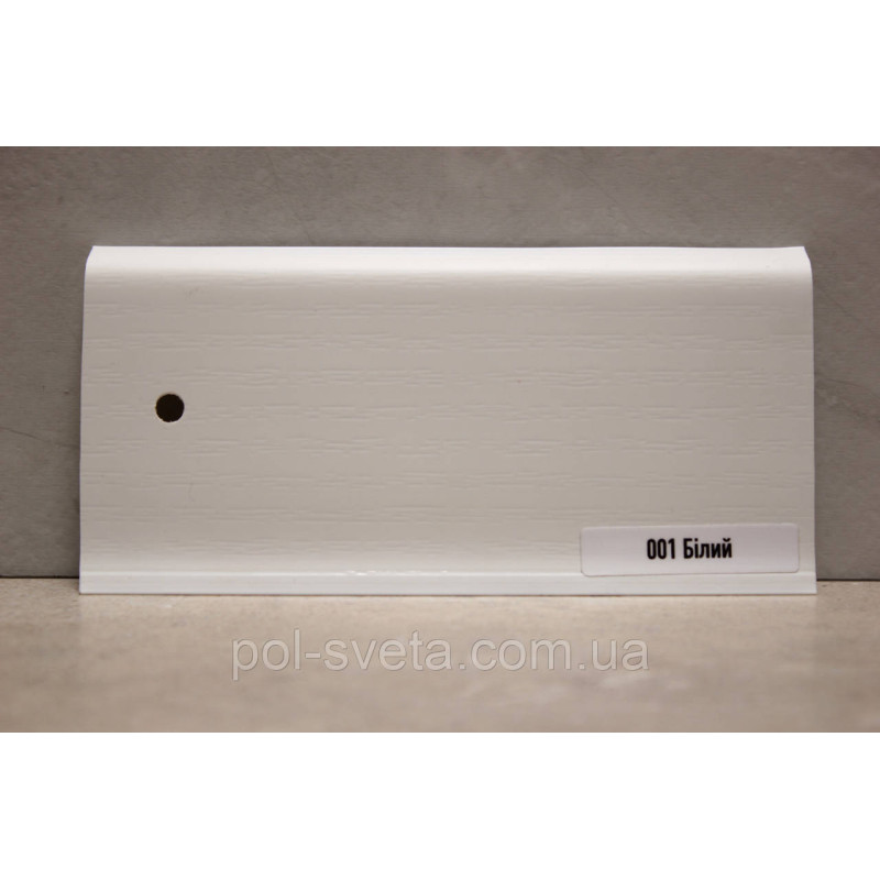 Плінтус ПВХ ТерПол 22х70х2200 мм, Білий 001