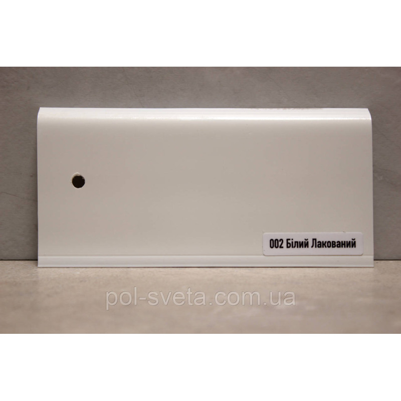 Плінтус ПВХ ТерПол 22х70х2200 мм, Білий Лакований 002