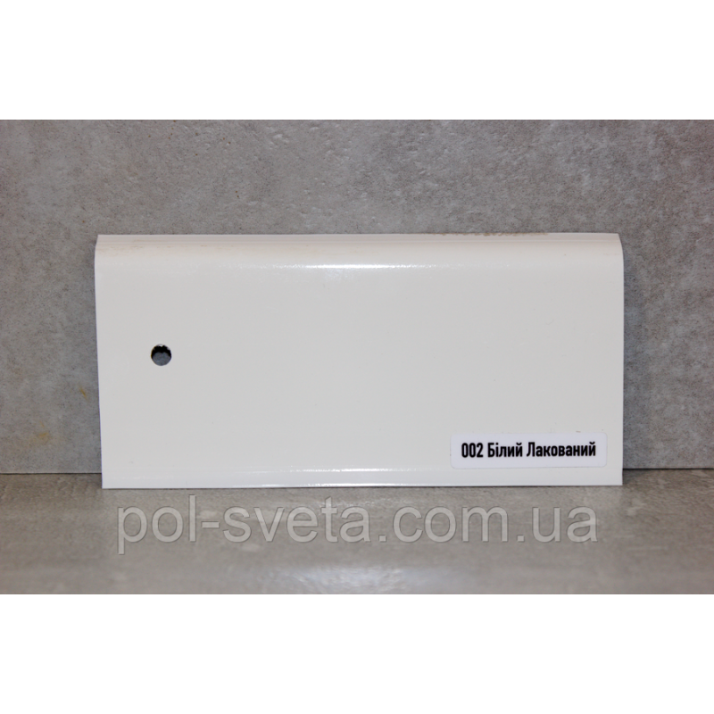 Плінтус ПВХ ТерПол 22х70х2200 мм, Білий Лакований 002