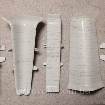 Фурнітура до плінтуса ПВХ ТерПол 22х70х2200 мм, Клен Світлий 007