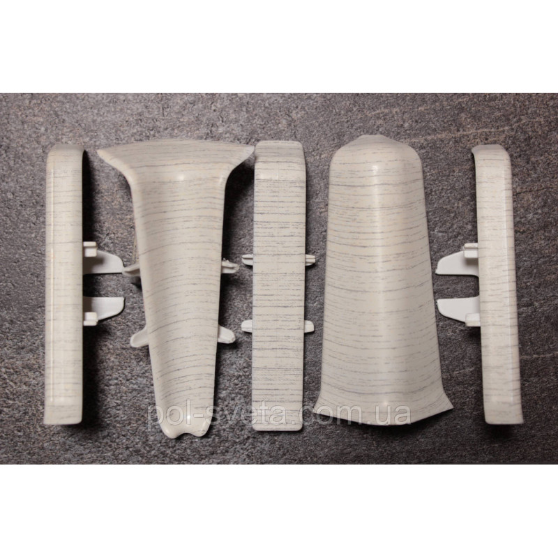 Фурнітура до плінтуса ПВХ ТерПол 22х70х2200 мм, Клен Патина 009