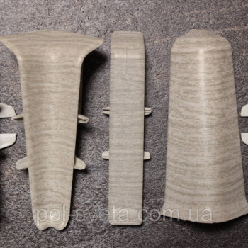 Фурнитура к плинтусу ПВХ ТерПол 22х70х2200 мм, Акация 014 Праве закінчення