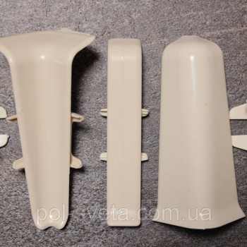 Фурнитура к плинтусу ПВХ ТерПол 22х70х2200 мм, Кремово-белый 003 Ліве закінчення