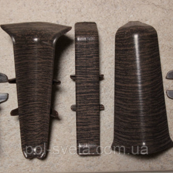 Фурнитура к плинтусу ПВХ ТерПол 22х70х2200 мм, Венге 036 Праве закінчення