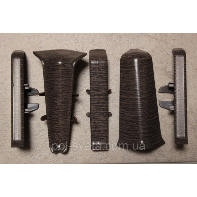 Фурнитура к плинтусу ПВХ ТерПол 22х70х2200 мм, Венге 036 Праве закінчення