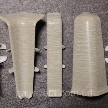 Фурнитура к плинтусу ПВХ ТерПол 22х70х2200 мм, Орех Антик 013 Ліве закінчення