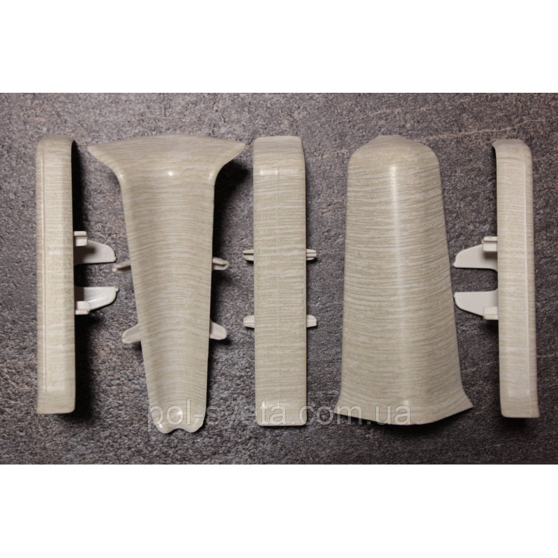 Фурнитура к плинтусу ПВХ ТерПол 22х70х2200 мм, Орех Антик 013 Ліве закінчення