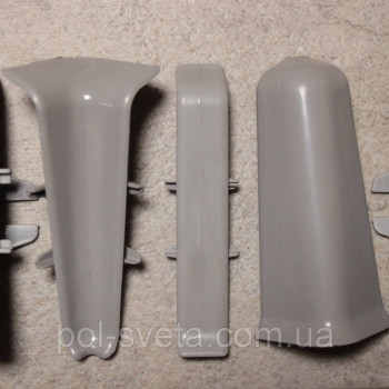 Фурнитура к плинтусу ПВХ ТерПол 22х70х2200 мм, Платиново-серый 006 Ліве закінчення