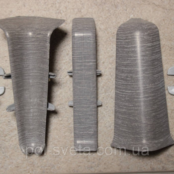 Фурнитура к плинтусу ПВХ ТерПол 22х70х2200 мм, Ясень Северный 020 Праве закінчення