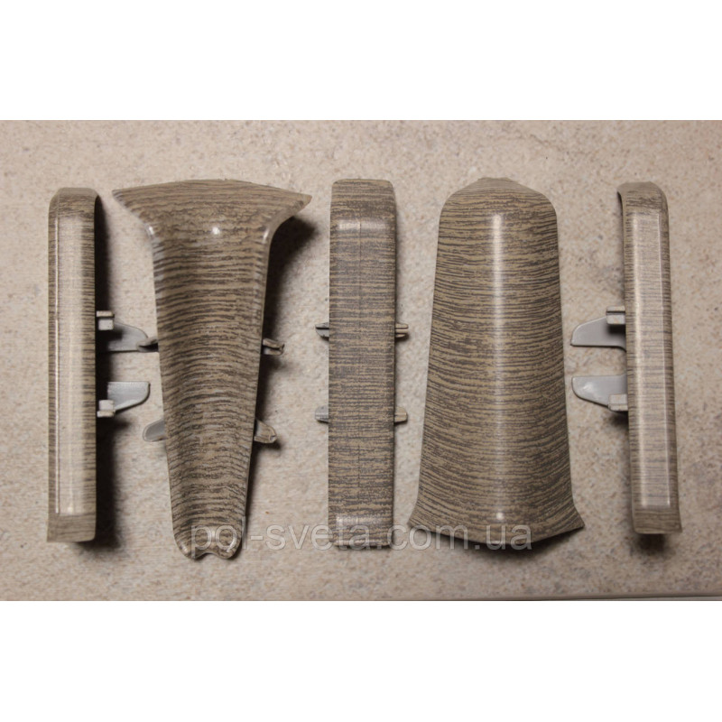 Фурнитура к плинтусу ПВХ ТерПол 22х70х2200 мм, Сосна Олива 021 Кут внутрішній