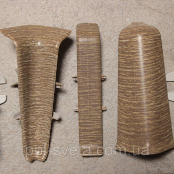 Фурнитура к плинтусу ПВХ ТерПол 22х70х2200 мм, Дуб Мокко 022 Праве закінчення