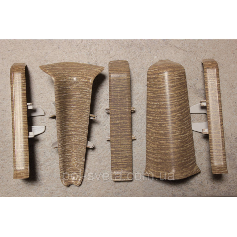 Фурнитура к плинтусу ПВХ ТерПол 22х70х2200 мм, Дуб Мокко 022 Праве закінчення