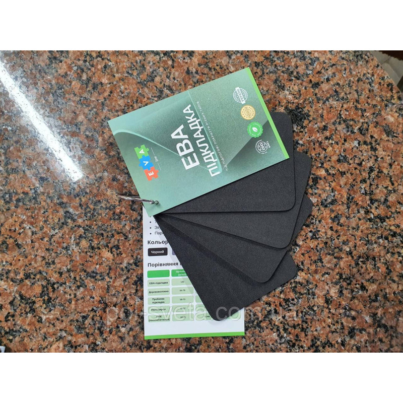 Підкладка під вініл і ламінат EvaLine 1.5 мм 1020Х670 мм Шумоізоляційна підкладка для підлоги